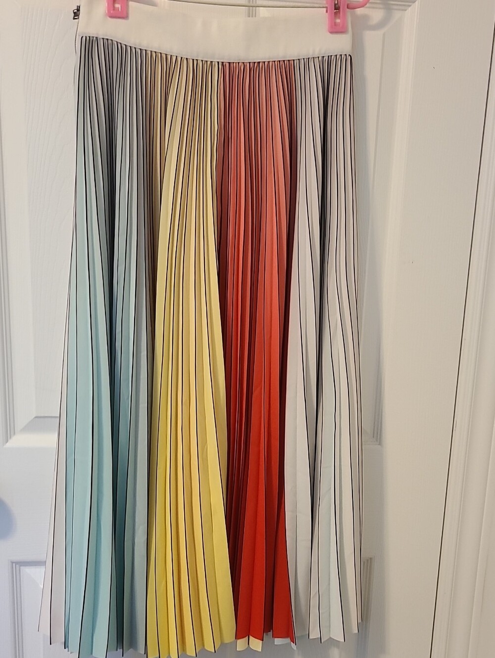 Striped Multicolor Pleated Wall Hanging - Home Accents